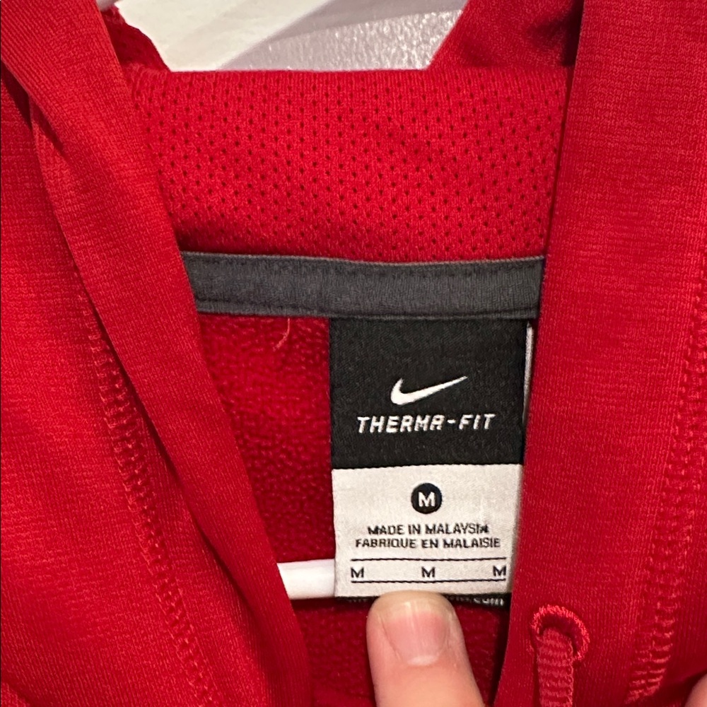 Nike Men's Crimson Hoodie - Picture 3 of 4